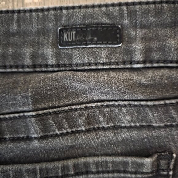 Kut From the Kloth Woman's Straight Leg Jeans Black 12p - Picture 4 of 9